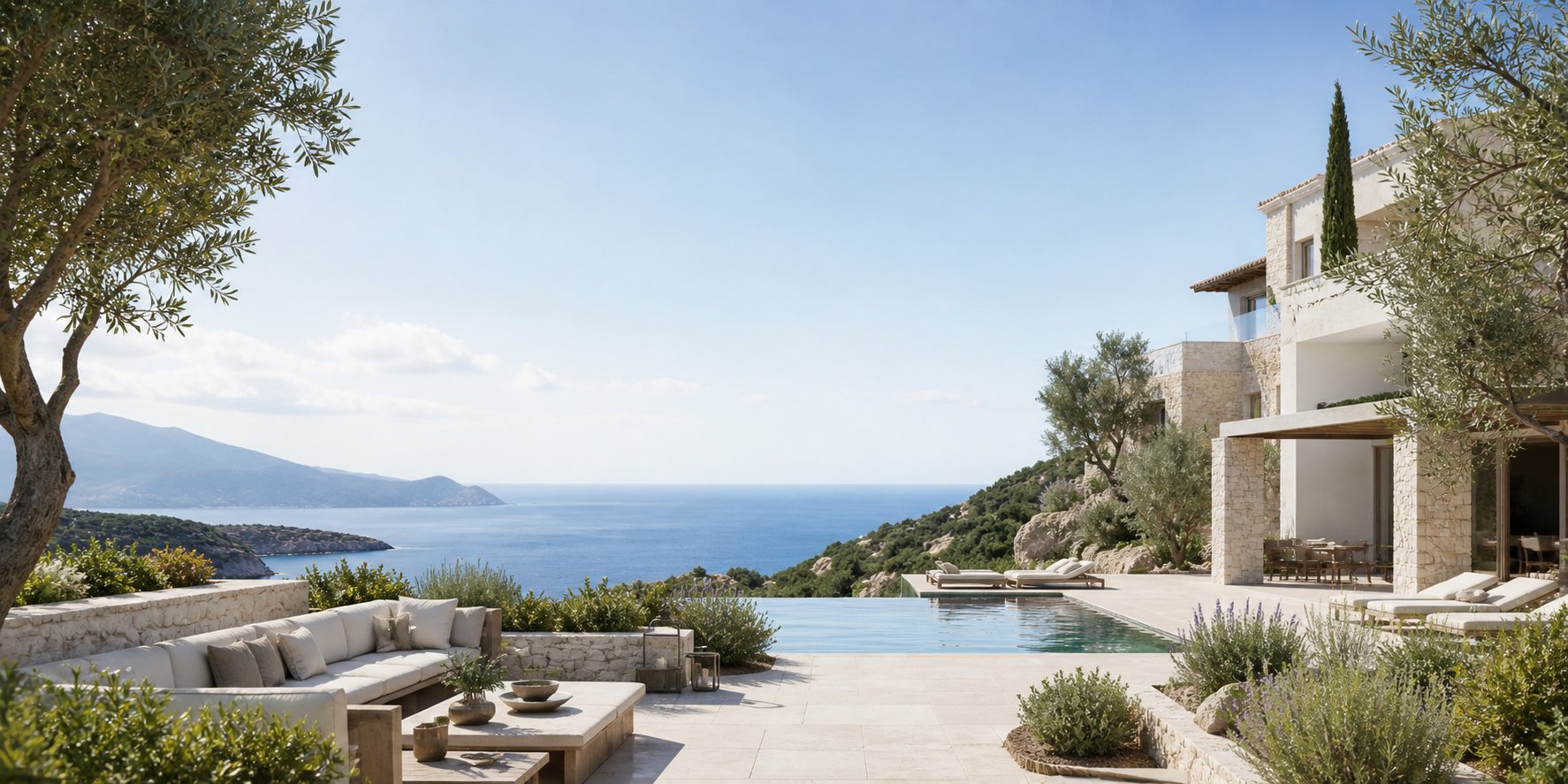 Bright luxury home exterior